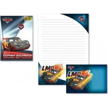 Dopisní papír barevný LUX 5+10 Disney (Cars 2)