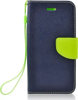 Pouzdro na mobilní telefon Forcell Fancy Book pro Nokia 230 modré/limetkové