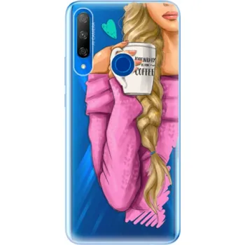 Pouzdro na mobilní telefon Odolné silikonové pouzdro iSaprio - My Coffe and Blond Girl - Huawei Honor 9X