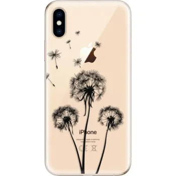 Pouzdro na mobilní telefon Odolné silikonové pouzdro iSaprio - Three Dandelions - black - iPhone XS