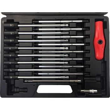 Šroubovák Šroubovák s výměnnými dříky, T-rukojeť, sada 19 dílů, Welzh (Welzh Werkzeug)