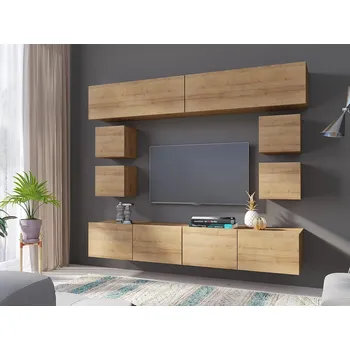 Obývací stěna GAB Obývací stěna LORONA 16, Zlatý dub 210 cm