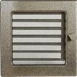 Ventishop Krbová mřížka s žaluzií 170x170 černozlatá