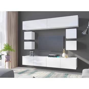 Obývací stěna GAB Obývací stěna LORONA 16, Bílá 210 cm
