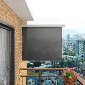 Markýza vidaXL Balkonová zástěna 150 x 200 cm šedá
