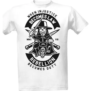 Tričko s potiskem Rebellion Becomes Duty BW Ramirez hip hop pánské