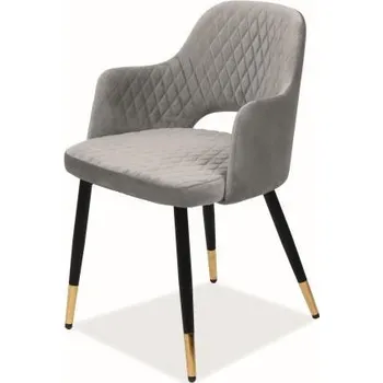 Jídelní židle MAMBA židle Franco Velvet, šedá/černá/zlatá