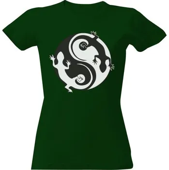 Dámské tričko Tričko s potiskem ještěrky v jing jankg dámské