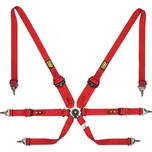 OMP 6bodový pás ONE 3+2 Convertible Červená