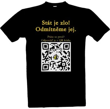 Pánská móda Tričko s potiskem Stát je zlo (MB) pánské