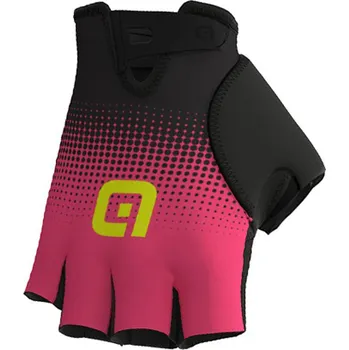 ALÉ Cyklistické rukavice krátkoprsté - DOTS - růžová/černá 2XL