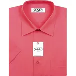 Pánská košile AMJ jednobarevná JK078, malinová, krátký rukáv, vel. 41