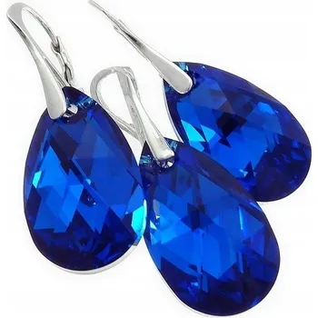 Souprava šperků Lafira stříbrná sada šperků Pear Majestic Blue 2977 (souprava)