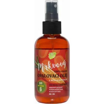 Přípravek na opalování Vivaco Mrkvový opalovací olej SPF 6 150 ml