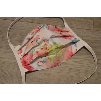 rouška Šatoli.cz Bavlněná dvouvrstvá rouška květy