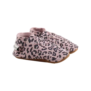 Capáčky EN FANT Elastic Slippers Leopard Rose 22 EU