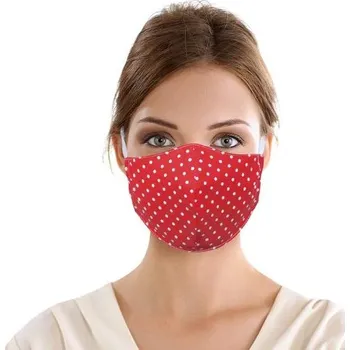 rouška Rouška s kapsou délka oblouku 15cm červený puntík