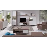 GAB Obývací stěna - Olivia 5 (Bílý + Zlatý dub)