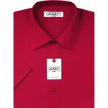 Pánská košile AMJ jednobarevná JK104, červená, krátký rukáv, vel. 40