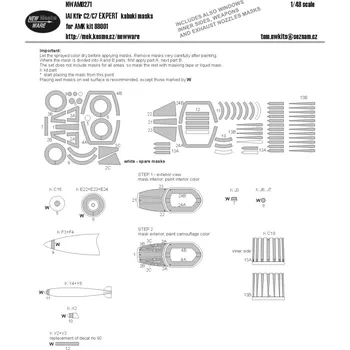 Plastikový model New Ware 1/48 Mask IAI KFIR C2/C7 EXPERT (AMK 88001)
