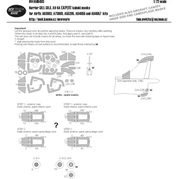Plastikový model New Ware 1/72 Mask Harrier GR.1/GR.3/AV-8A EXPERT (AIRFIX)