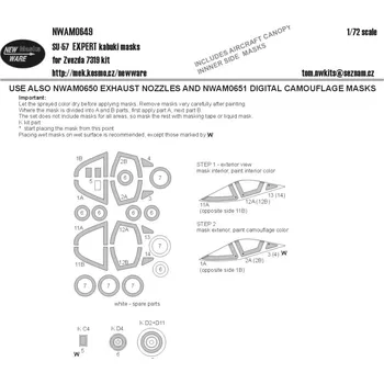 Plastikový model New Ware 1/72 Mask SU-57 EXPERT (ZVEZDA 7319)