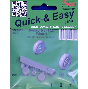Plastikový model CMK 1/72 Heinkel He 162A Wheels (SP.HOBBY)