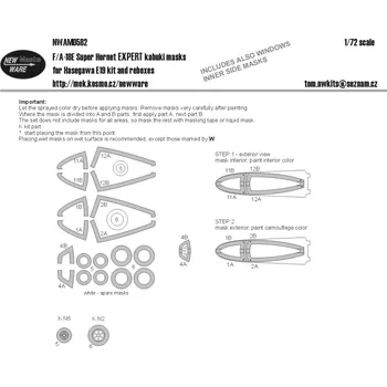 Plastikový model New Ware 1/72 Mask F/A-18E Super Hornet EXPERT (HAS E19)
