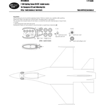 Plastikový model New Ware 1/72 Mask F-16N Fighting Falcon BASIC (HAS)