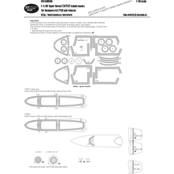 Plastikový model New Ware 1/48 Mask F/A-18F Super Hornet EXPERT (HAS PT38)
