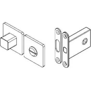 Dveřní kování M&T WC kulaté s magnetickou rozetou +zámek+protiplech, SNi / nerez