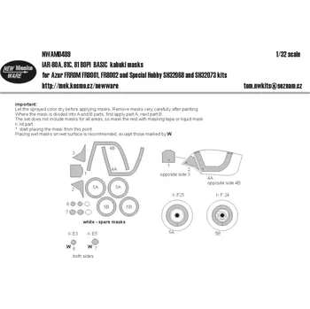 Plastikový model New Ware 1/32 Mask IAR-80A, 81C, 81 BOPI BASIC (FRROM/SH)