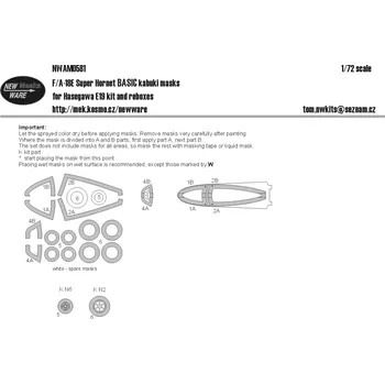 Plastikový model New Ware 1/72 Mask F/A-18E Super Hornet BASIC (HAS E19)