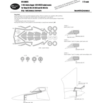 Plastikový model New Ware 1/72 Mask F-102A Delta Dagger ADVANCED (MENG)