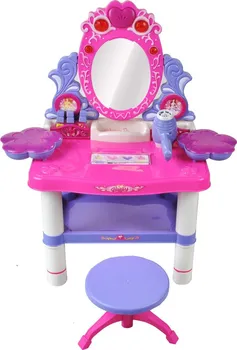 Toaletní stolek ISO Dětský toaletní stolek + příslušenství růžový/fialový