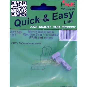 Plastikový model CMK 1/72 M.B. Mk.6 Ejection seat for SMB-2 (FAH a další)