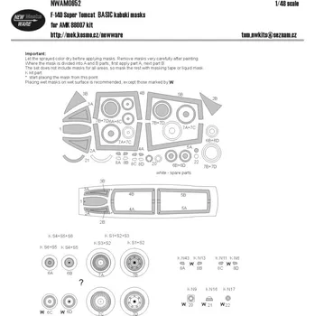 Plastikový model New Ware 1/48 Mask F-14D Super Tomcat BASIC (AMK 88007)