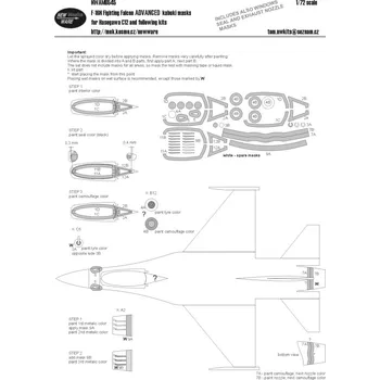Plastikový model New Ware 1/72 Mask F-16N Fighting Falcon ADVANCED (HAS)