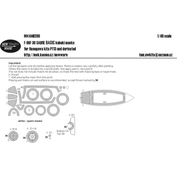 Plastikový model New Ware 1/48 Mask F86F-30 Sabre BASIC (HAS PT13)