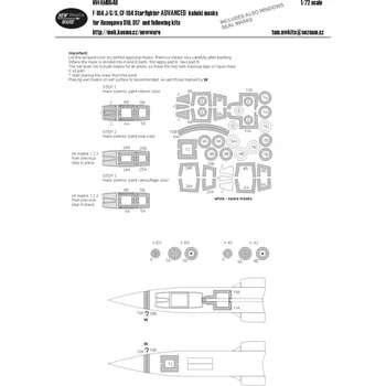 Plastikový model New Ware 1/72 Mask F-104 J/G/S,CF-104 Starfighter ADVANCED