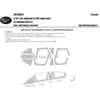 Plastikový model New Ware 1/48 Mask N/AW A-10A Thunderbolt II BASIC (HOBBYB)