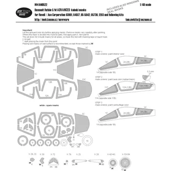 Plastikový model New Ware 1/48 Mask Dassault Rafale C/M ADVANC. (REV/ACE C.)
