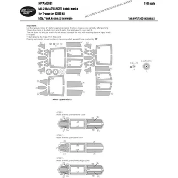 Plastikový model New Ware 1/48 Mask MiG-21UM ADVANCED (TRUMP 02865)
