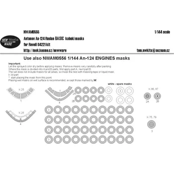 Plastikový model New Ware 1/144 Mask An-124 Ruslan BASIC (REV 04221)