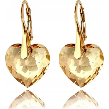 Náušnice Lafira pozlacené náušnice srdce Gold 2975 (visací)