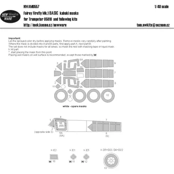 Plastikový model New Ware 1/48 Mask Fairey Firefly Mk.I BASIC (TRUMP)