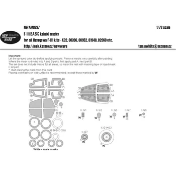 Plastikový model New Ware 1/72 Mask F-111 BASIC (HAS)