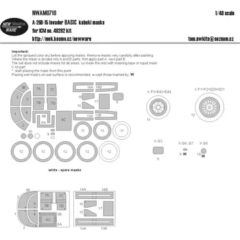 Plastikový model New Ware 1/48 Mask A-26B-15 Invader BASIC (ICM 48282)
