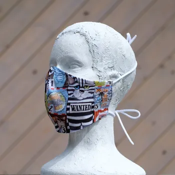 rouška Designová dvojvrstvá rouška Kocour průšvihář - pánská L