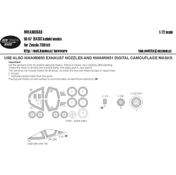 Plastikový model New Ware 1/72 Mask SU-57 BASIC (ZVEZDA 7319)